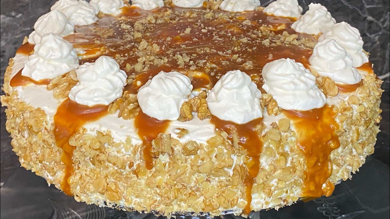 Walnuss-Karamell-Torte / Walnut caramel cake