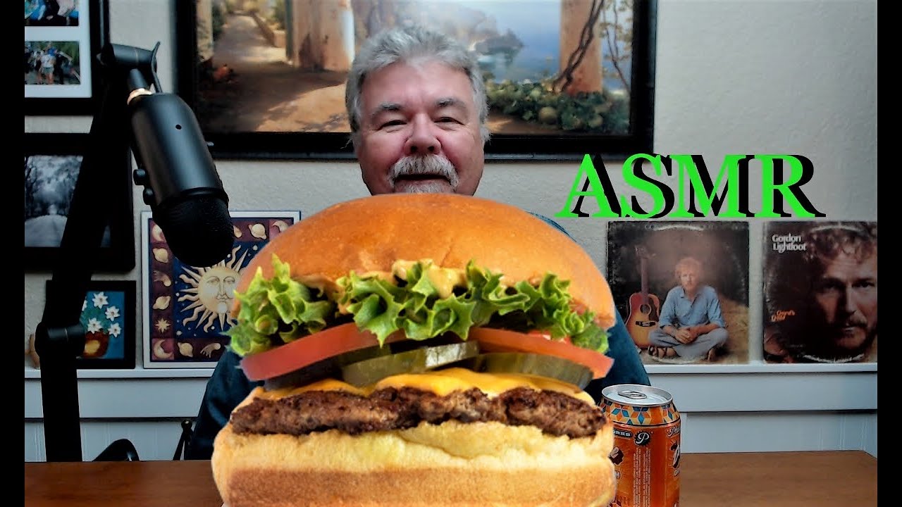 ASMR BIG WHEEL BURGER MUKBANG: 