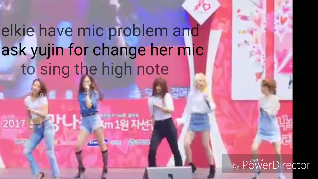 【YUKIE】Elkie have mic problem and ask yujin for change her mic to sing the high note