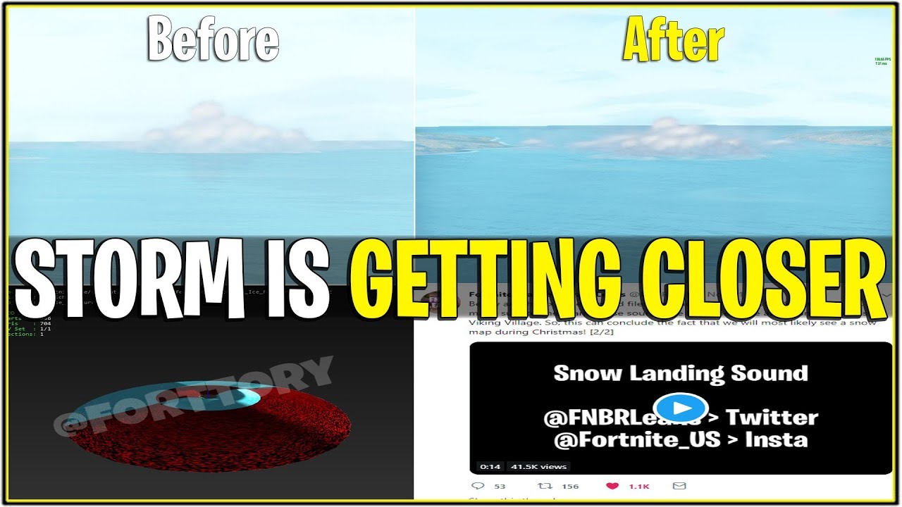 *NEW* Fortnite: SNOW STORM GETTING CLOSER TO MAP! (Season 6 End/Season 7 Start)