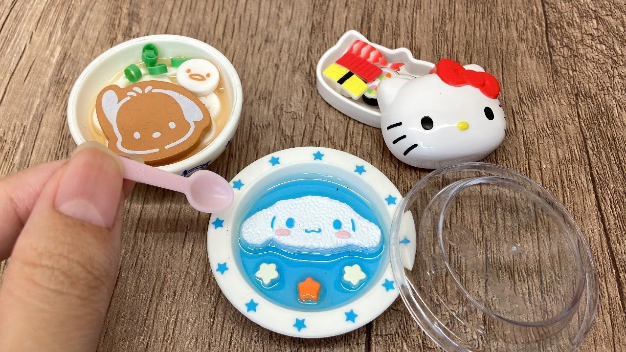 Sanrio Miniature Bento & Udon Food Delivery Mini Secret Mascot Set Unboxing