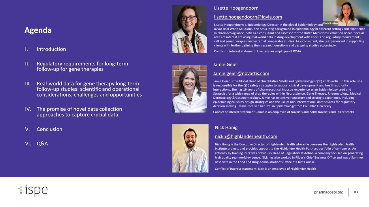01 08 26 ISPE Webinar Gene therapy long term follow up studies