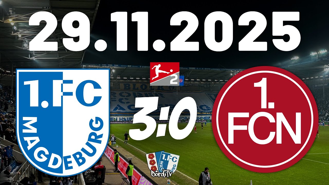 1.FC MAGDEBURG vs 1.FC NÜRNBERG (3:0) Von Fans für Fans - Emotionen pur | 29.11.2025