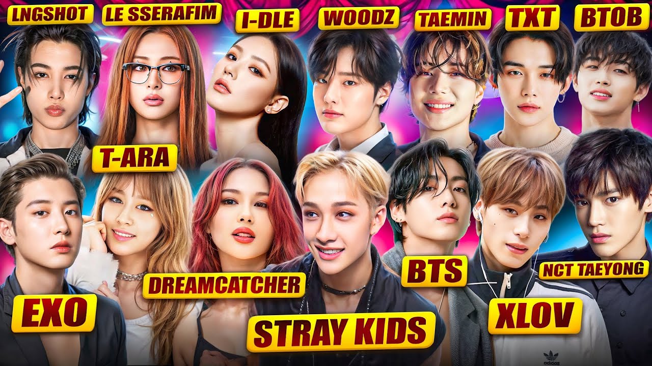 Реакция на STRAY KIDS, BTS, EXO, TAEMIN, BTOB, DREAMCATCHER, I-DLE, LE SSERAFIM, XLOV, LNGSHOT, NEXZ
