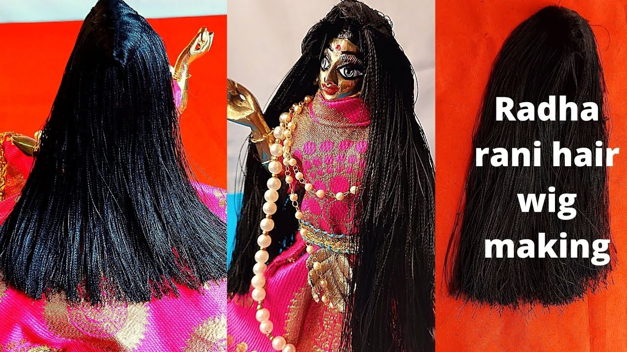 Radha rani hair wig making | radha rani ka hair kaise kare