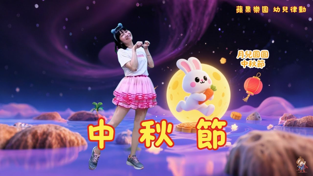 《中秋節_2025版》♬原創編舞|幼兒律動|音樂律動|手語律動|幼兒舞蹈|中秋節歌曲|節日歌曲|圈圈兒童|蘋果樂園