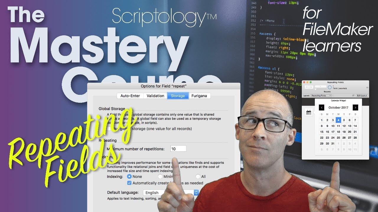 Lesson #8: Fields & Calculations - Repeating fields - Scriptology Mastery Course FileMaker