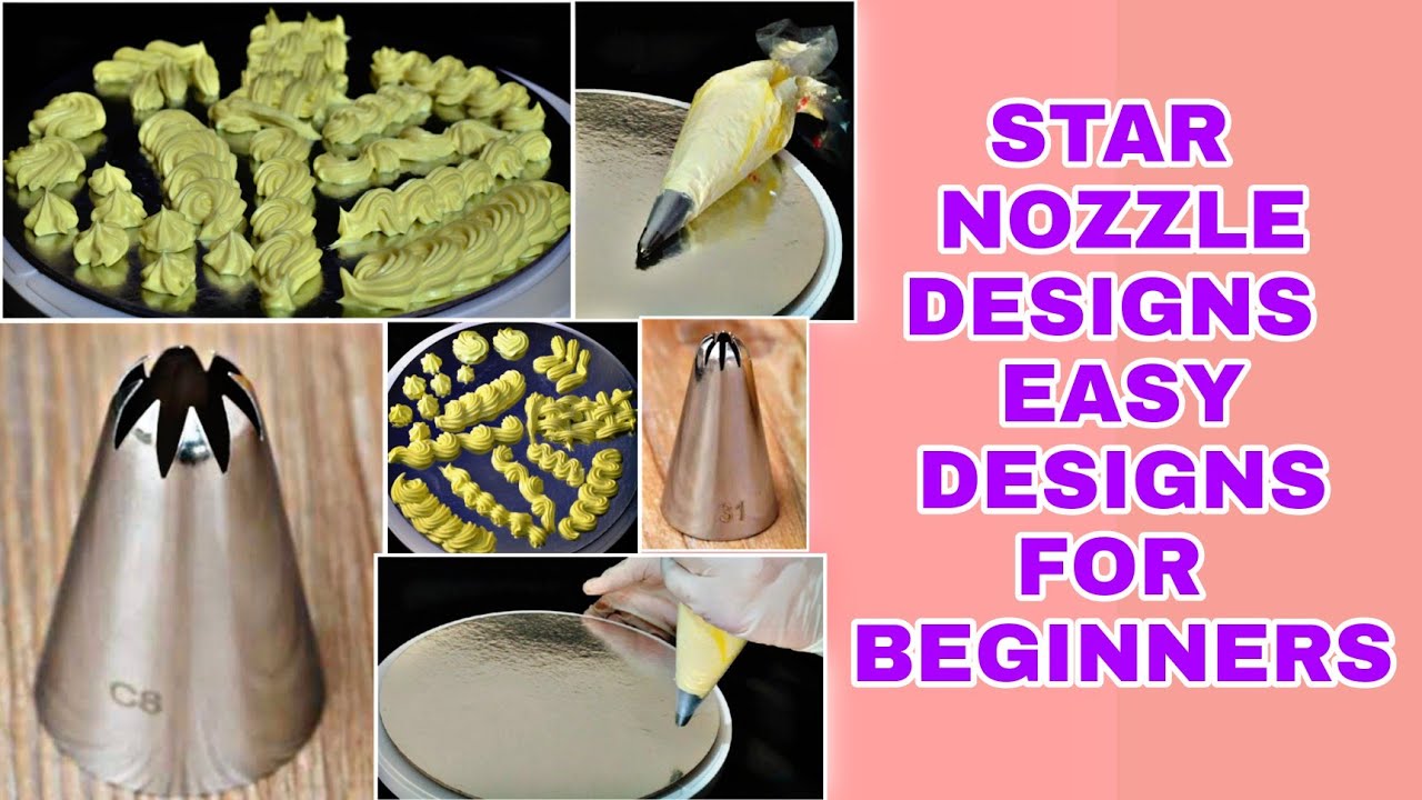 7 Different Design From 1 Nozzel | Easy Nozzel Design Tutorial For Beginners | Star Nozzel Tricks