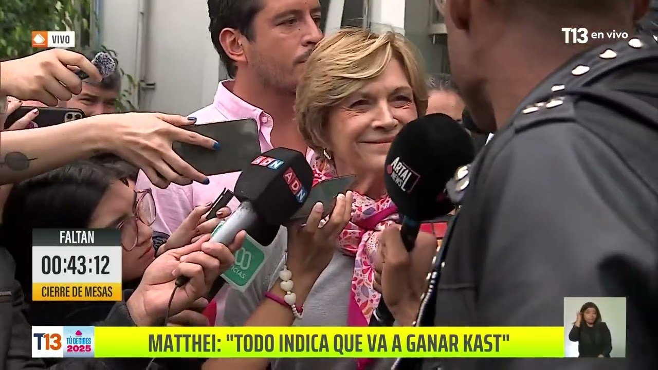 Evelyn Matthei tras votar: "Todo indica que va a ganar Kast"