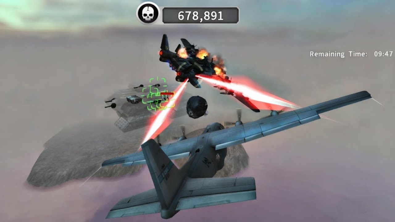 Gunship Battle: GHOST RIDER gunship with Laser raidmission gameplay.