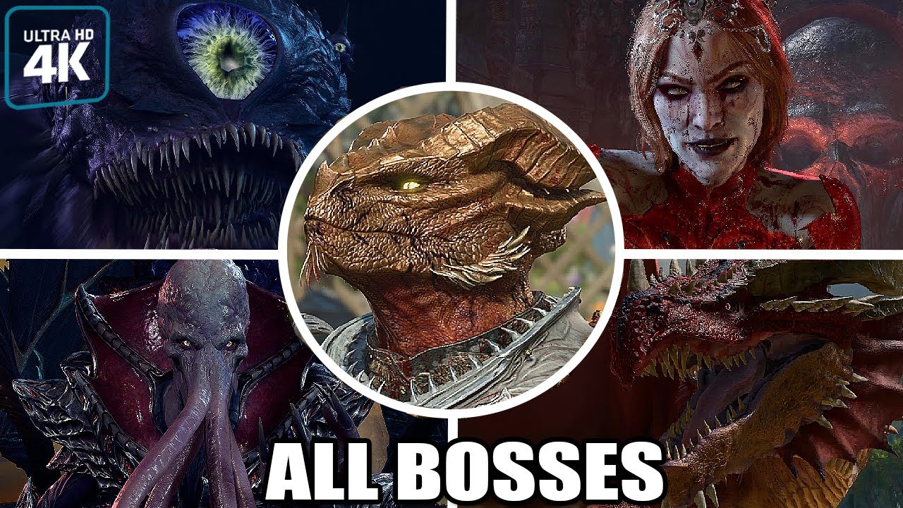 Baldur's Gate 3 - ALL BOSSES (With Cutscenes) 4K 60FPS UHD PC