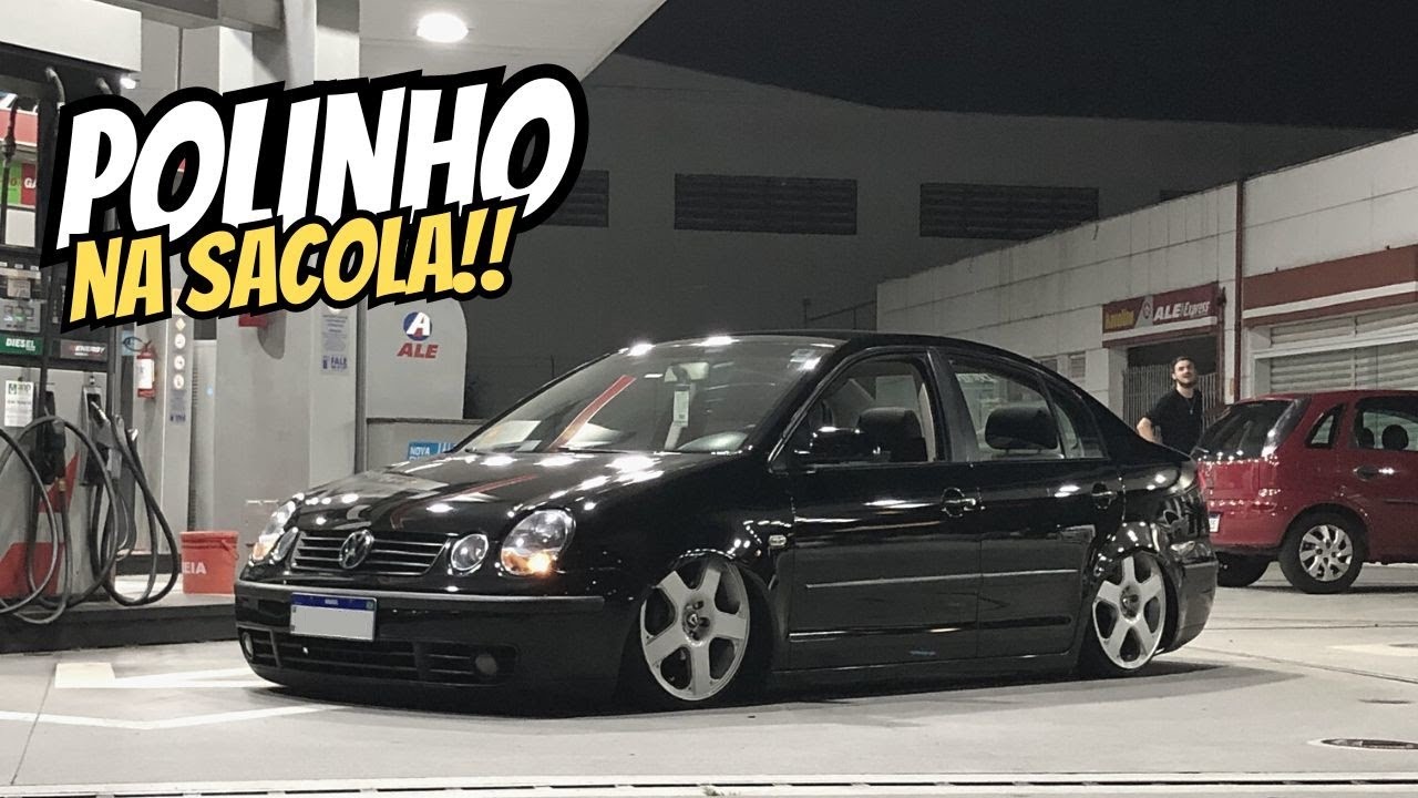 CASAMENTO PERFEITO... POLO SEDAN REBAIXADO NA SUSPENSÃO A AR E COM RODAS SANTA MÔNICA!!