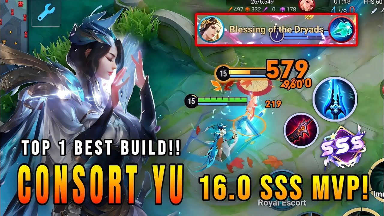 16.0 SSS!! Consort Yu's 100% Deadly Farm Lane Monster | Top 1 Best Build - Honor of Kings
