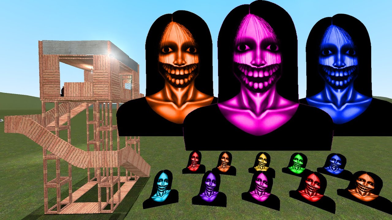 Kuchisake Onna Nextbot Vs Towers In The  Garry's Mod!