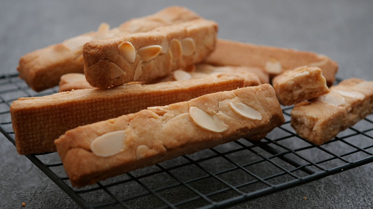 めっちゃ旨い!ザクザクっ♡アーモンドたっぷり米粉クッキー | Glutenfree!Crunchy Rice Flour Almond Cookies