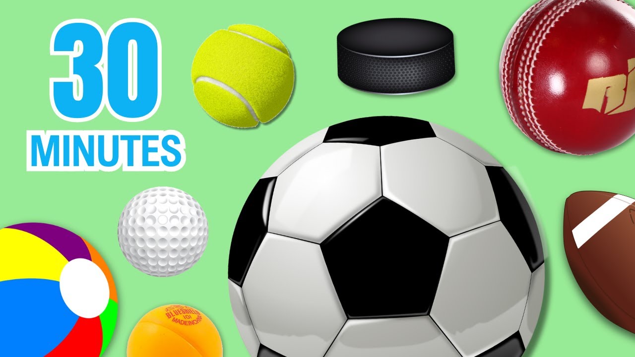 30 Minutes Learn Easy English | Learn Sports Ball For KIDS