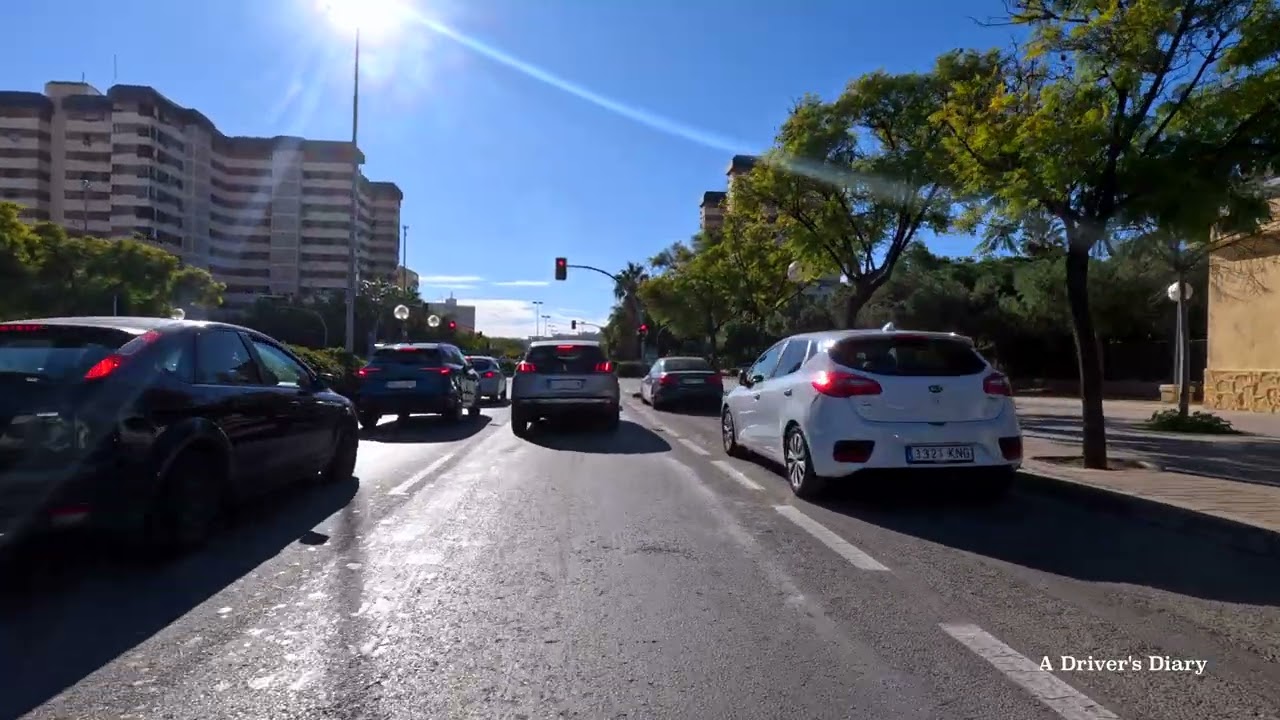 Scenic Drive Alicante City Centre in 4K