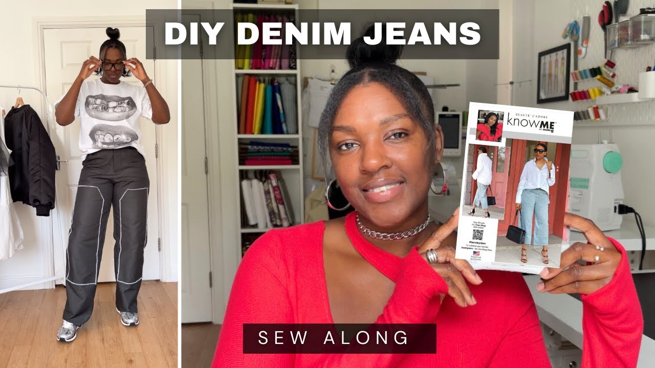 HOW TO SEW DENIM JEANS ft KNOW ME #2052 Learn to Sew | DIY Denim #sewing