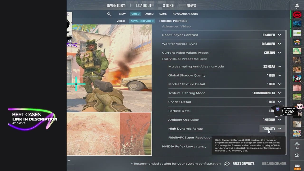 Stewie2K cs2 video settings! (twitch reaction)