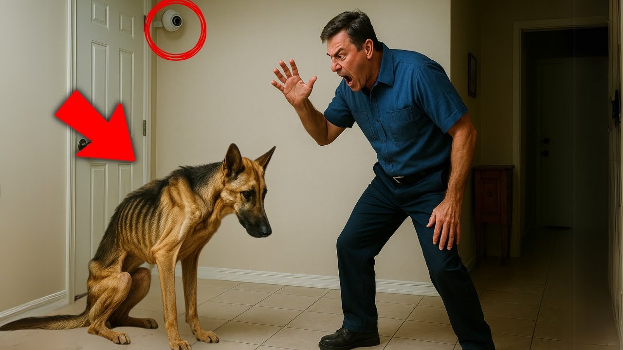 Mąż codziennie znęca się nad owczarkiem niemieckim — nie wiedząc, że kamera to nagrywa…