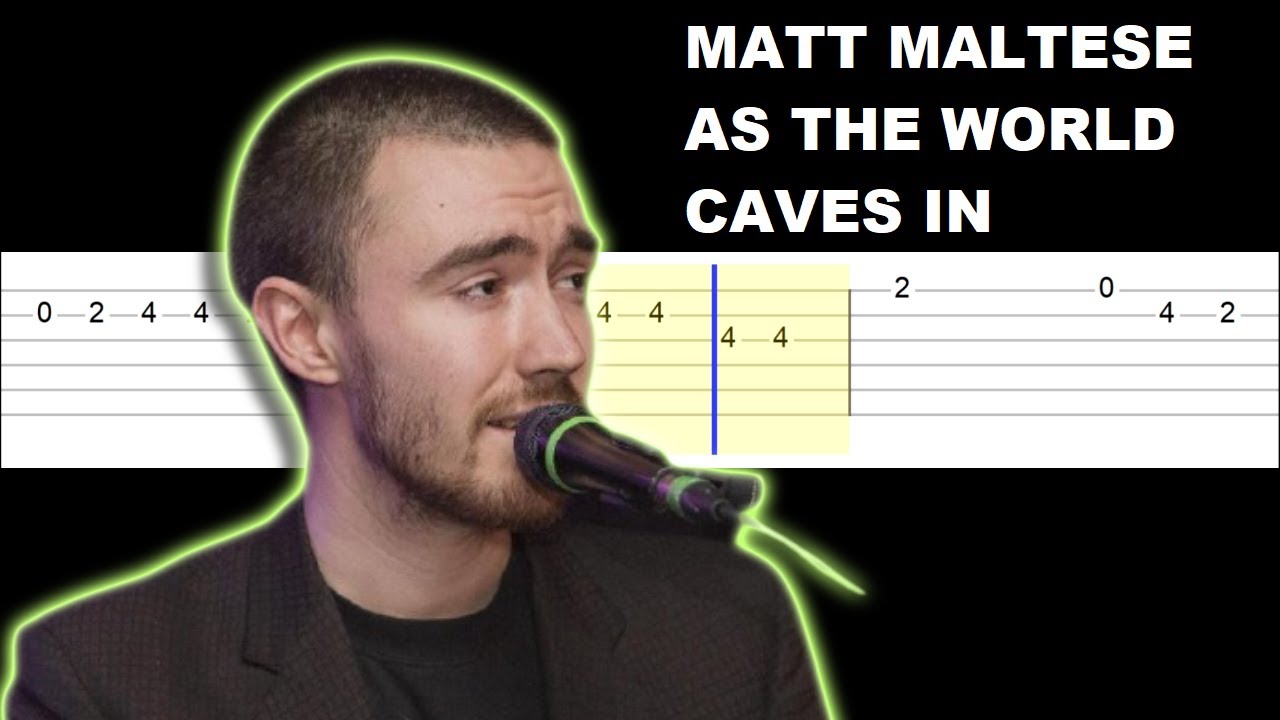 Matt Maltese - As the World Caves In (Easy Guitar Tabs Tutorial)