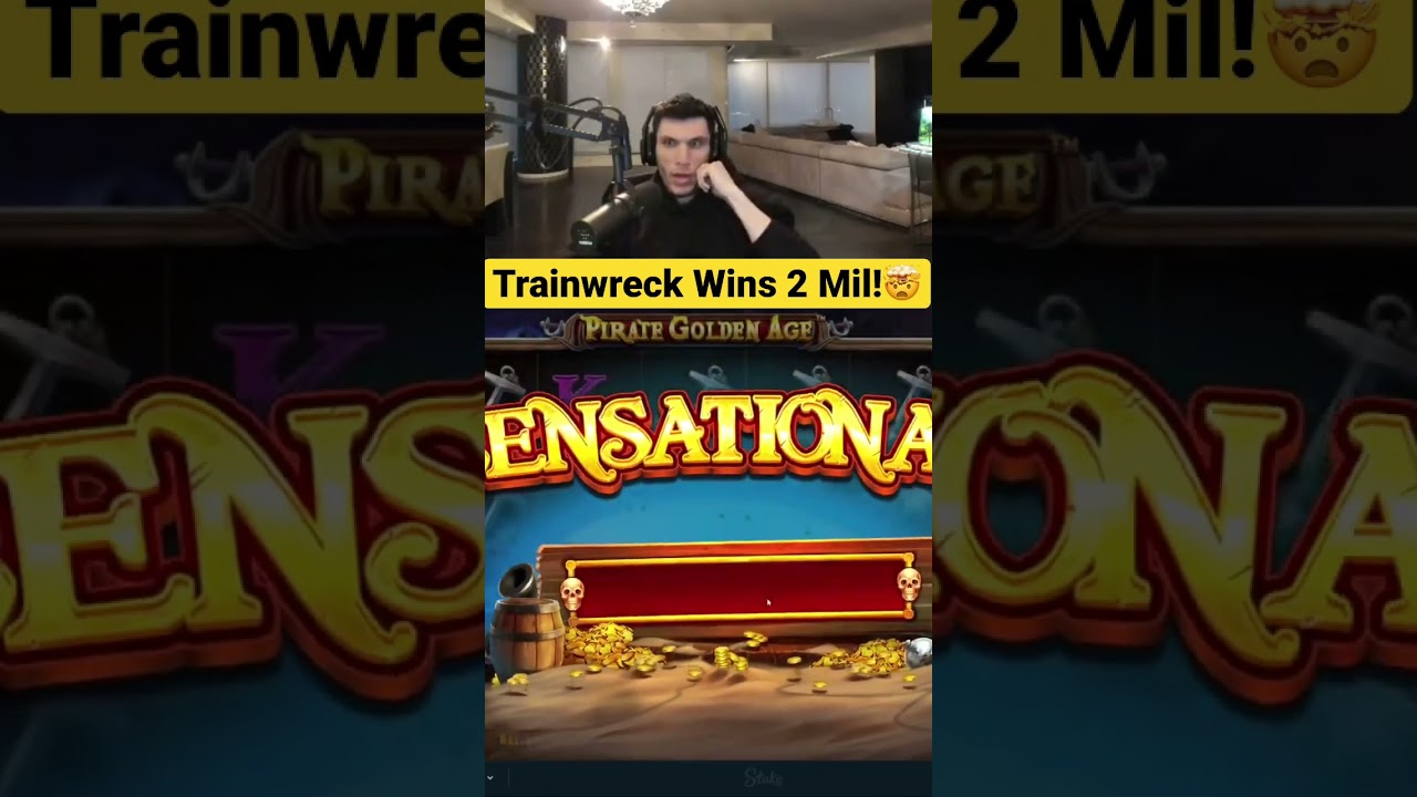 Trainwreck выиграл 2 000 000 долларов! #trainwreck #slots #drake #bigwin #roulette #blackjack