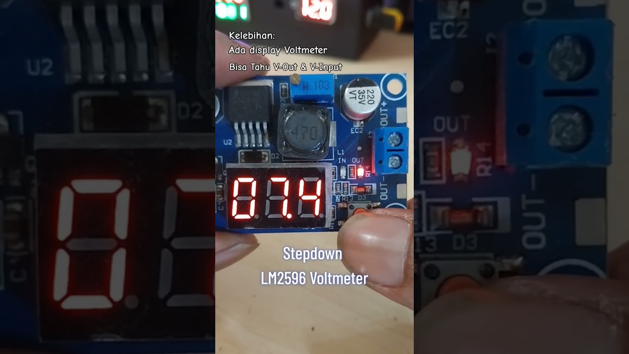 Stepdown LM2596 Voltmeter kelebihannya apa? #18650 #battery #baterai #stepdown #stepup #voltmeter