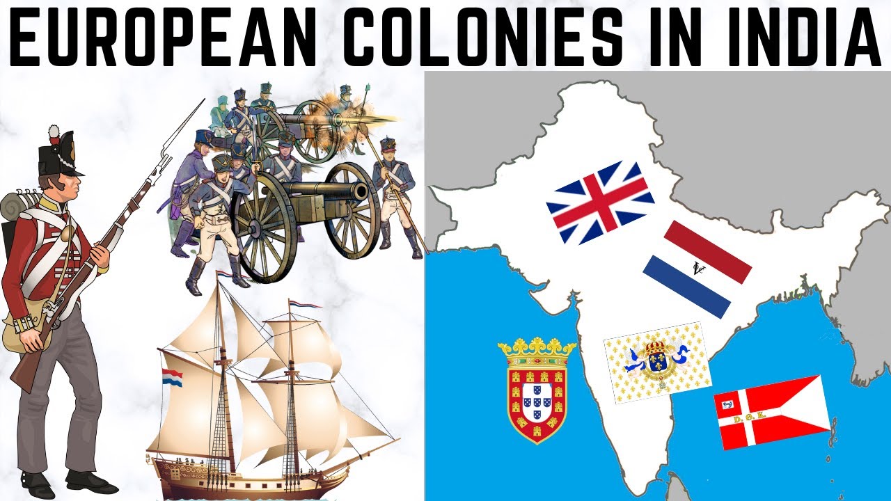 European Colonies in India in Hindi | Portuguese | Dutch | Danish | English | French