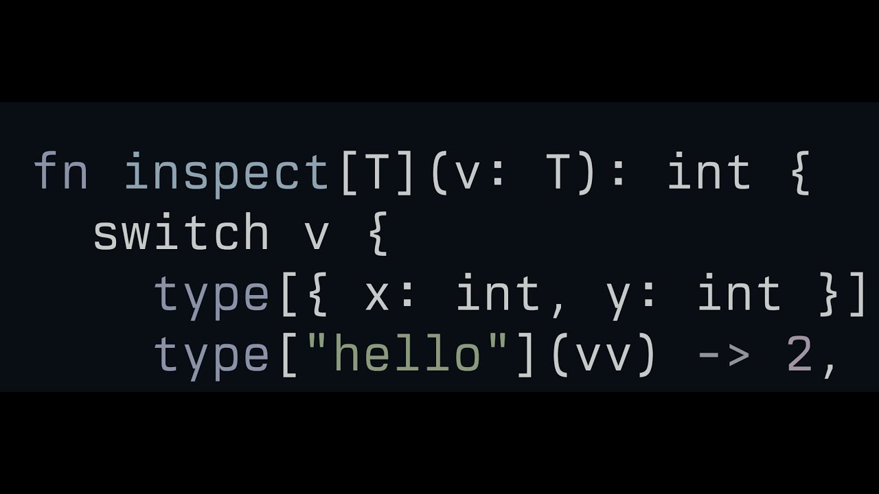 Zero-cost pattern matching on types