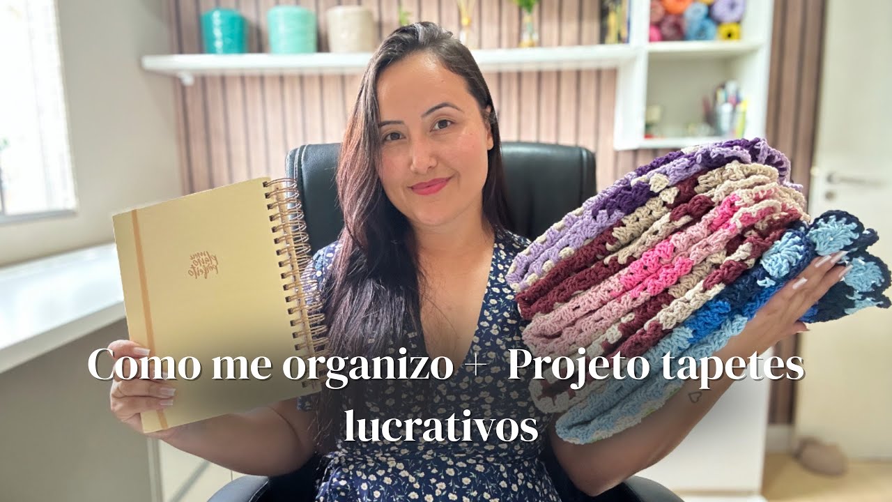 Como eu organizo meus projetos de Crochê + Usando meu estoque para tapetes lucrativos