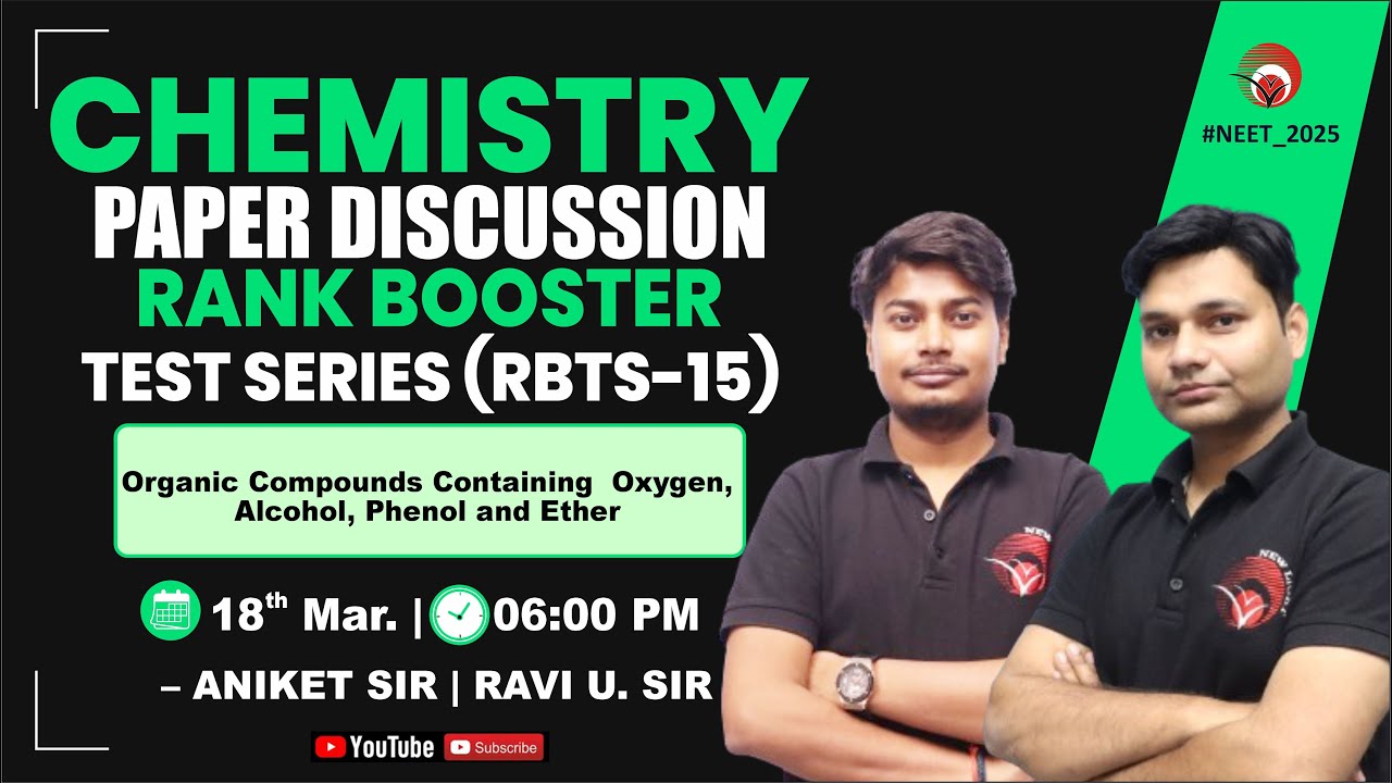 LIVE NEET 2025 | CHEMISTRY PAPER DISCUSSION | RANK BOOSTER TEST SERIES (RBTS-15) | NEW LIGHT #neet25