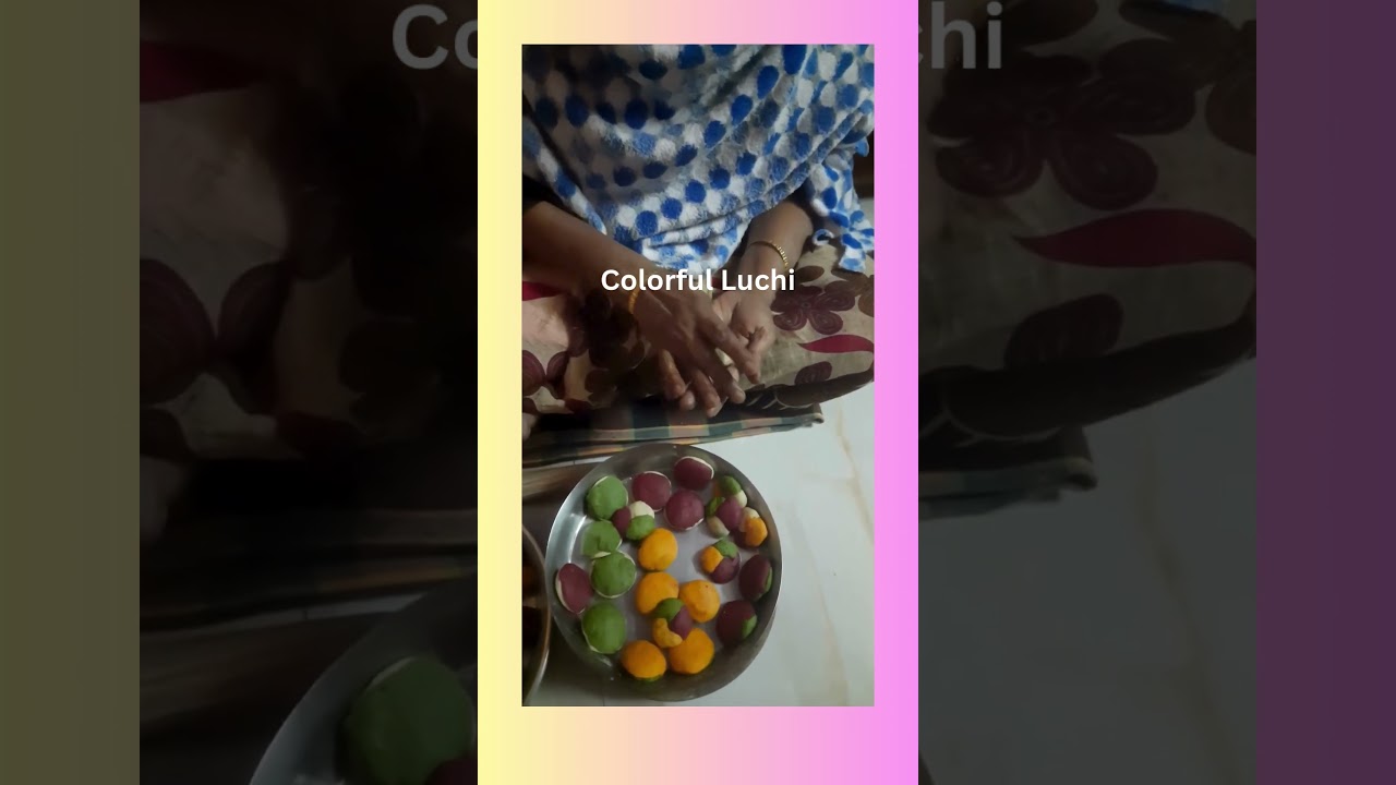 Rainbow Luchis: Crafting Edible Art with a Calming Touch ! winter food #facts #shorts #ytshorts