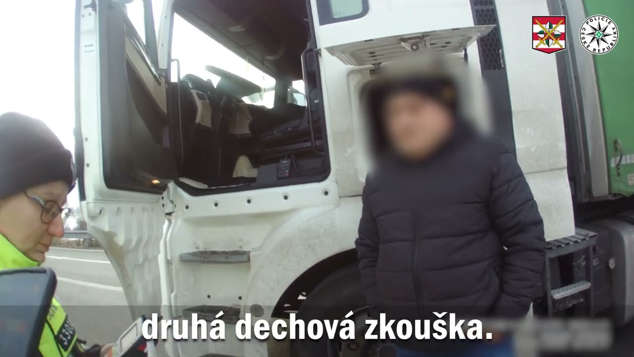 OPILÝ ŘIDIČ KAMIONU NA DÁLNICI D1
