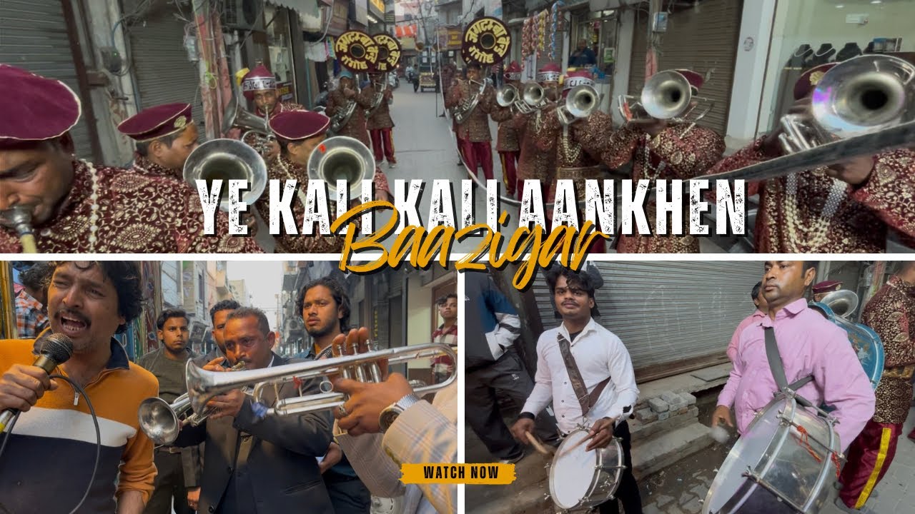 Ye Kaali Kaali Aankhen 👀 - { Baazigar } - Superb Brass Part - Shakti Band Chandigarh 