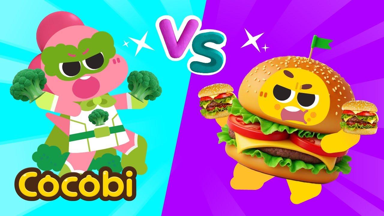 🥦Makanan Sehat vs Makanan Instan🍔 | Lagu Anak-anak | Cocobi