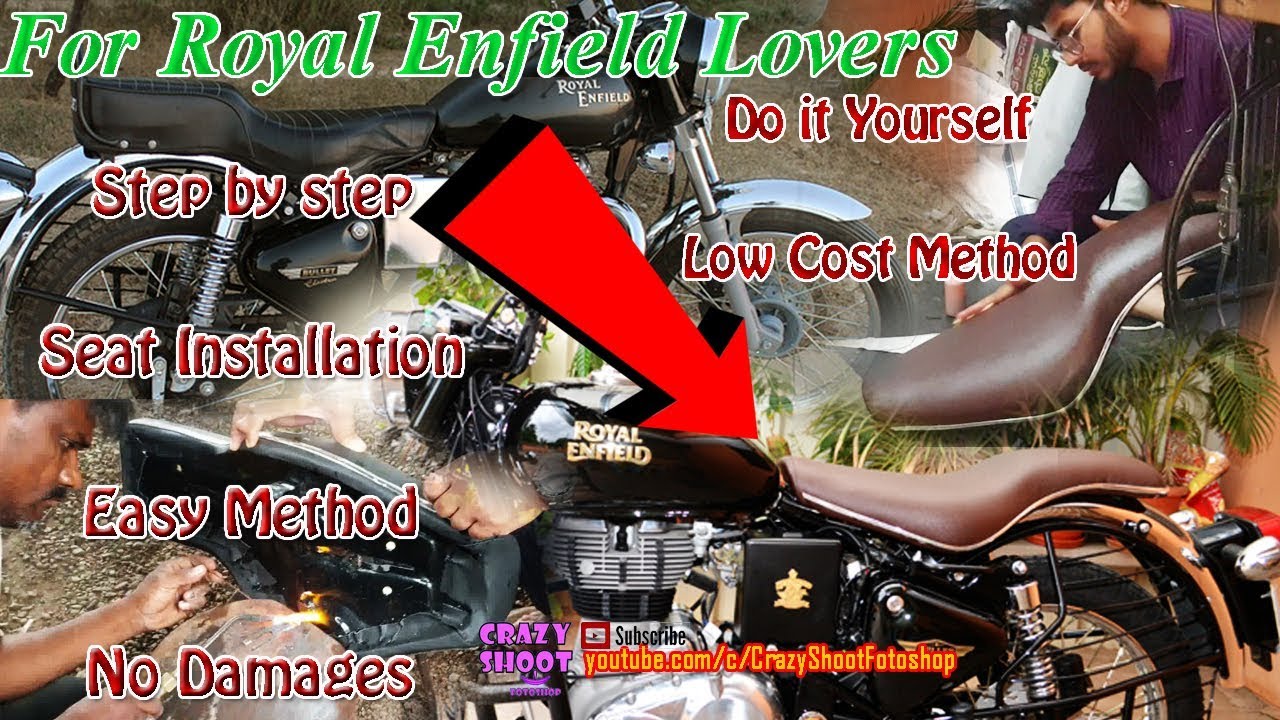Royal Enfield bullet Seat modification to single seat very cheap easy installation