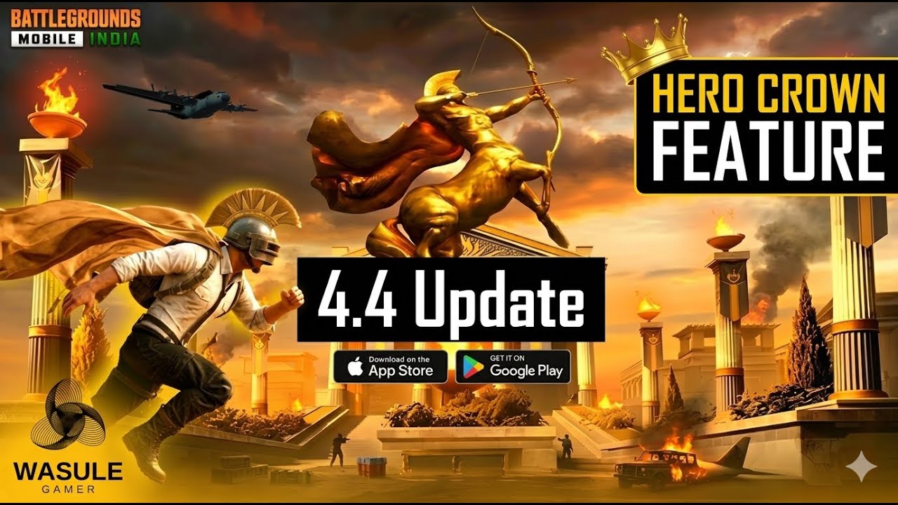 BGMI 4.4 Update Is Finally Here! 😍 Hero Crown Feature Explained!