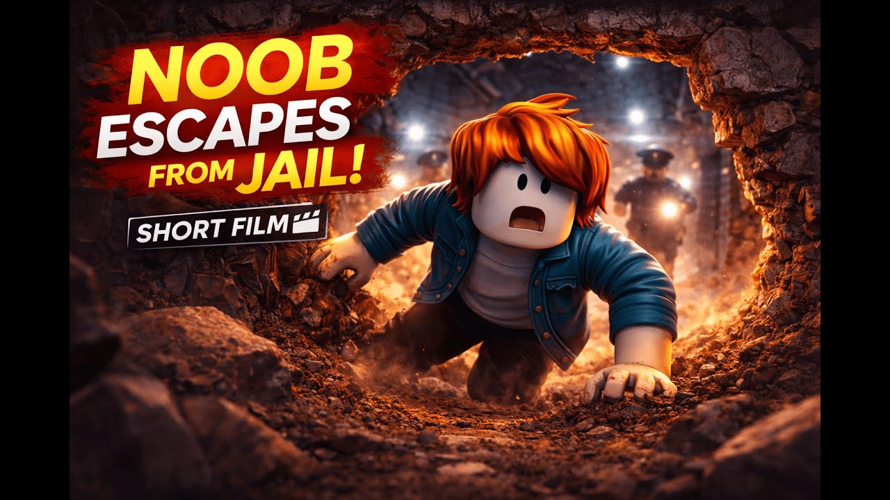 Noob Escapes From Jail  Roblox Short Film 🎬🔥x