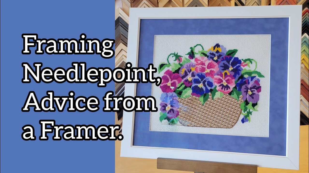 A helpful tip for framing needlepoint.