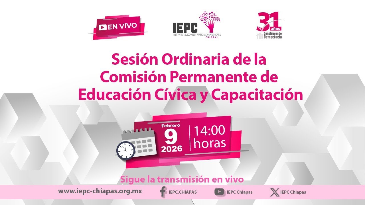 Sesión de la Comisión Permanente de Educación Cívica y Capacitación