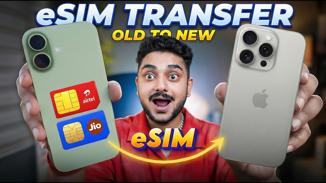 How to Transfer Jio & Airtel eSIM from Old iPhone to New iPhone | Step-by-Step Guide 🔁📱
