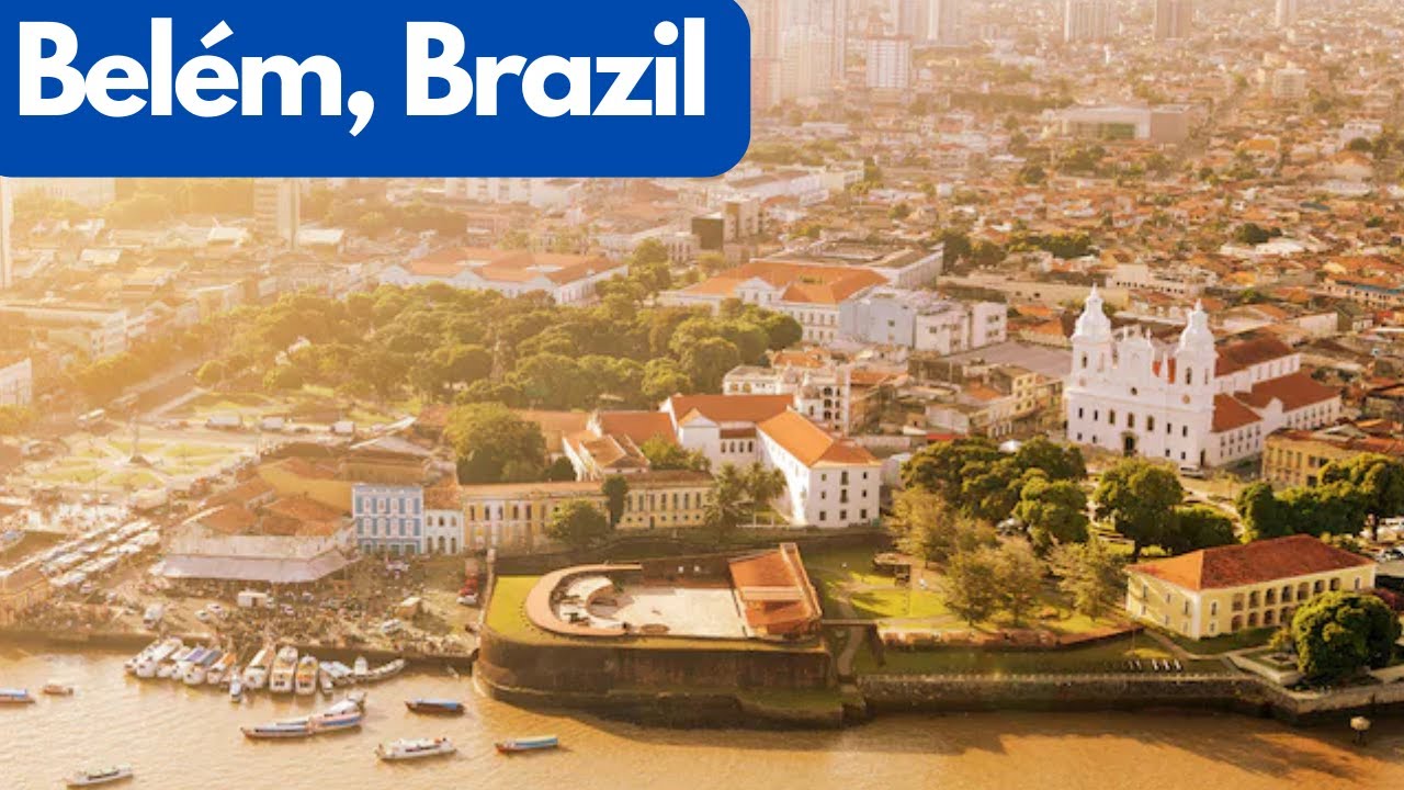 Soothing Aerial Views: Bel&eacute;m City in 4K