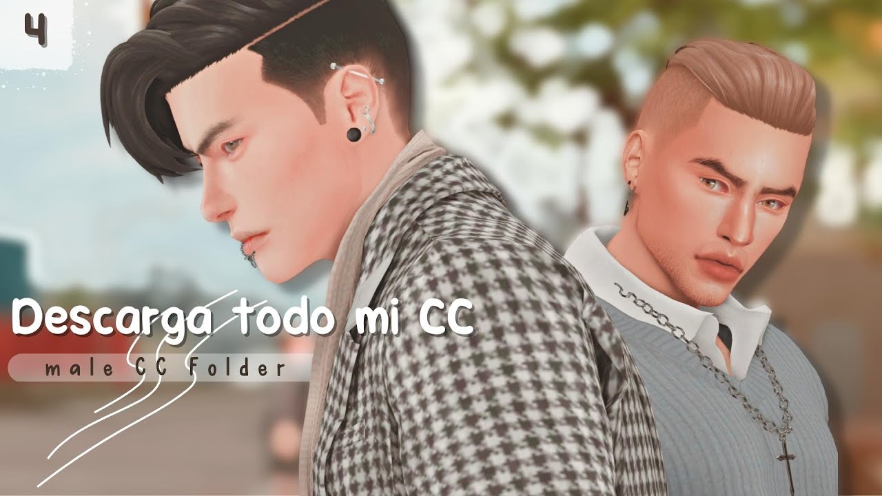 ☁️ CC FOLDER | MALE |  Los Sims 4 Contenido Personalizado