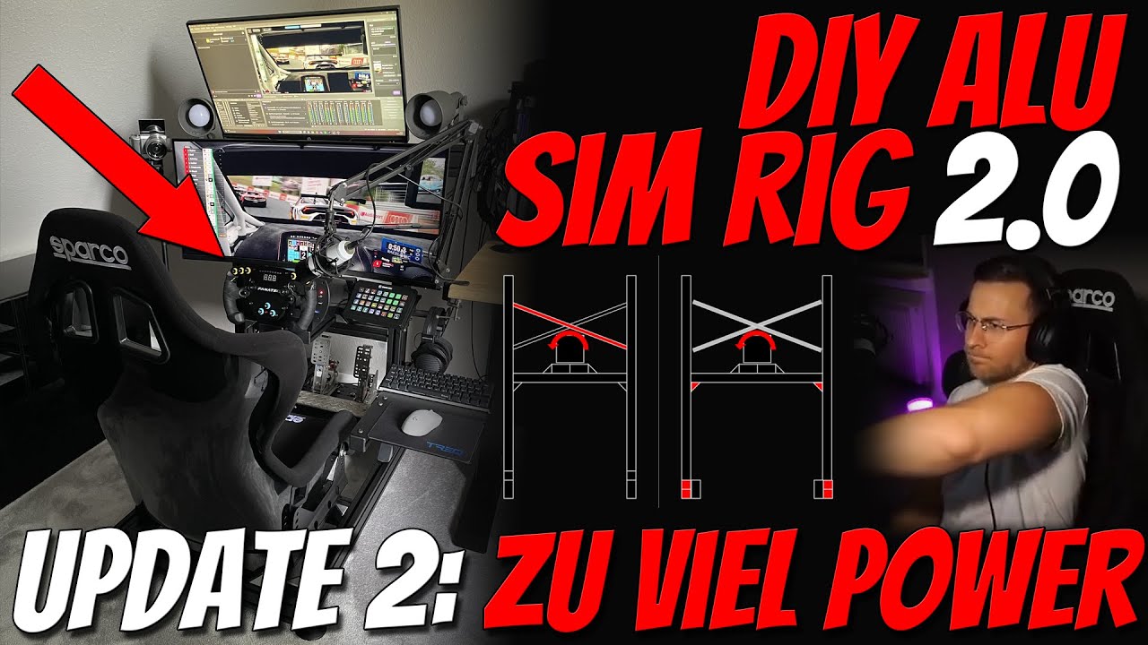 DIY Sim Rig 2.0 individuell planen und günstig bauen mit Monitorhalterung | UPDATE 2