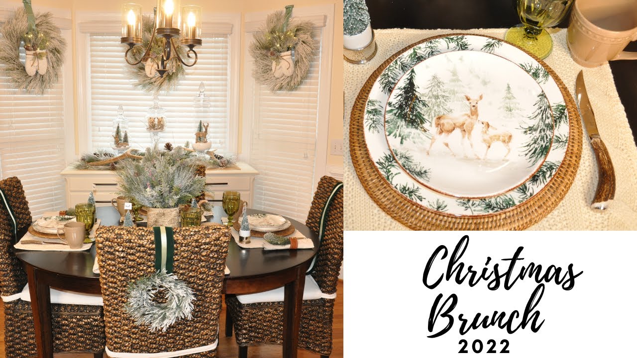 2022 Christmas Tablescape Decorate with Me Eat In Kitchen