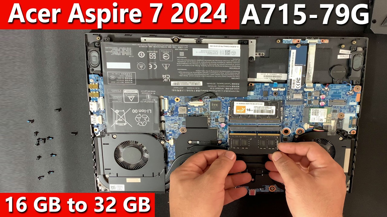 Acer Aspire 7 2024 RAM Upgrade – 16GB to 32GB! 🔥A715-79G | Boost Performance with 32GB RAM!