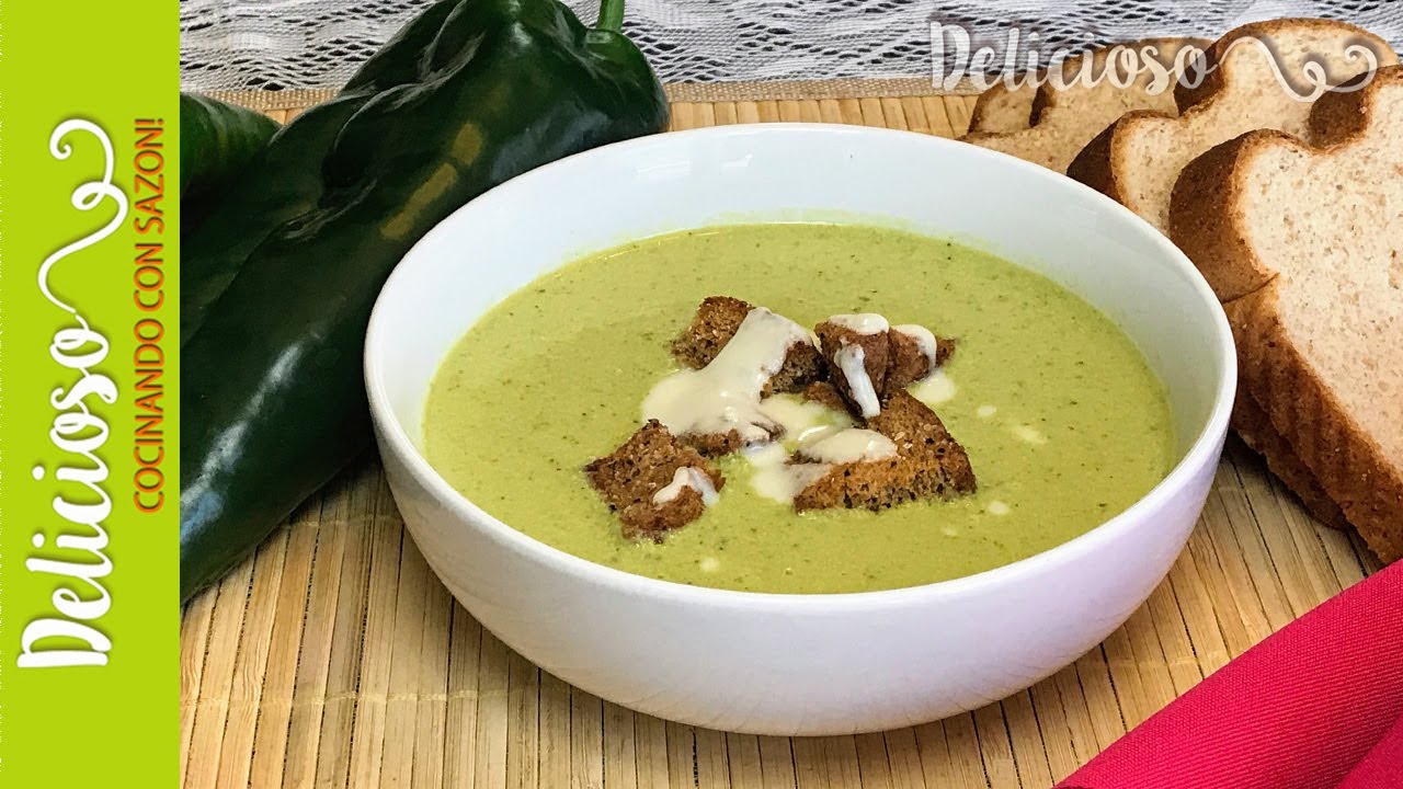 Crema de Chile Poblano / Creamy Poblano Pepper Soup
