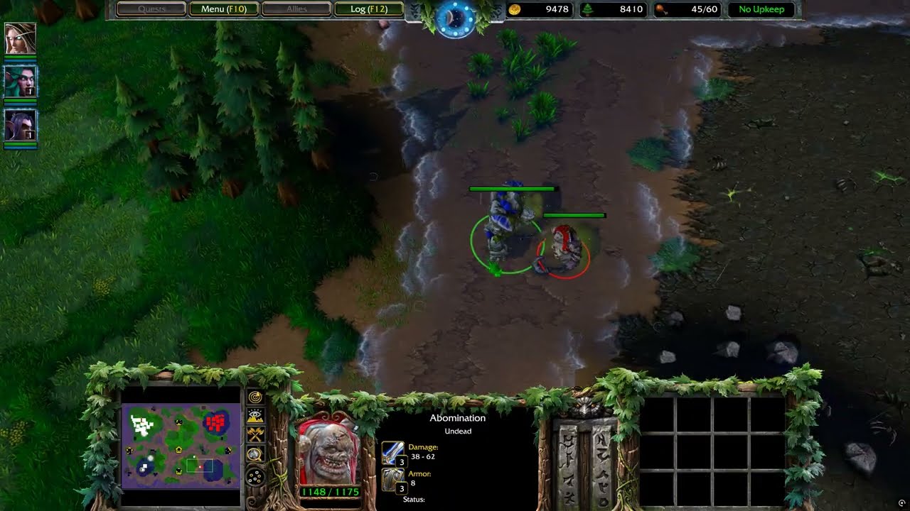 Warcraft III Reforged -  Abomination vs Mountain Giant