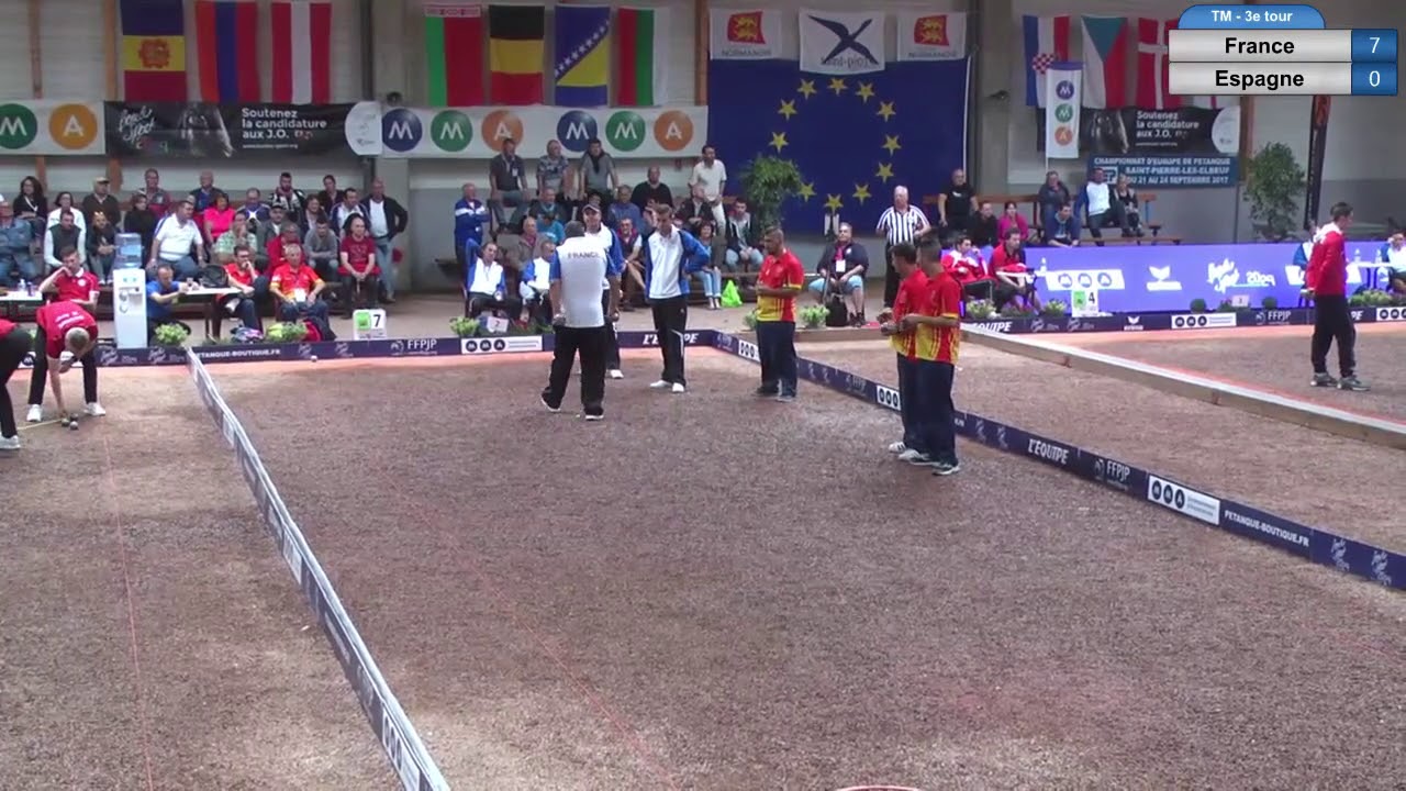 Petanque EK  2017 Spanje tegen Frankrijk