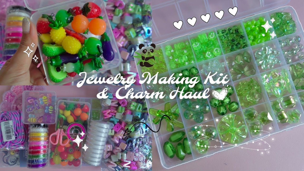 Jewelry Making Kit & Charm Haul✨ Cutest Beads & Charms Ever in Collaboration with PandaHall 💕